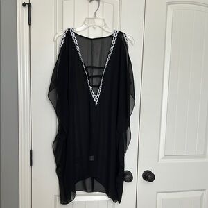 Unk Black Sheer Swim Coverup